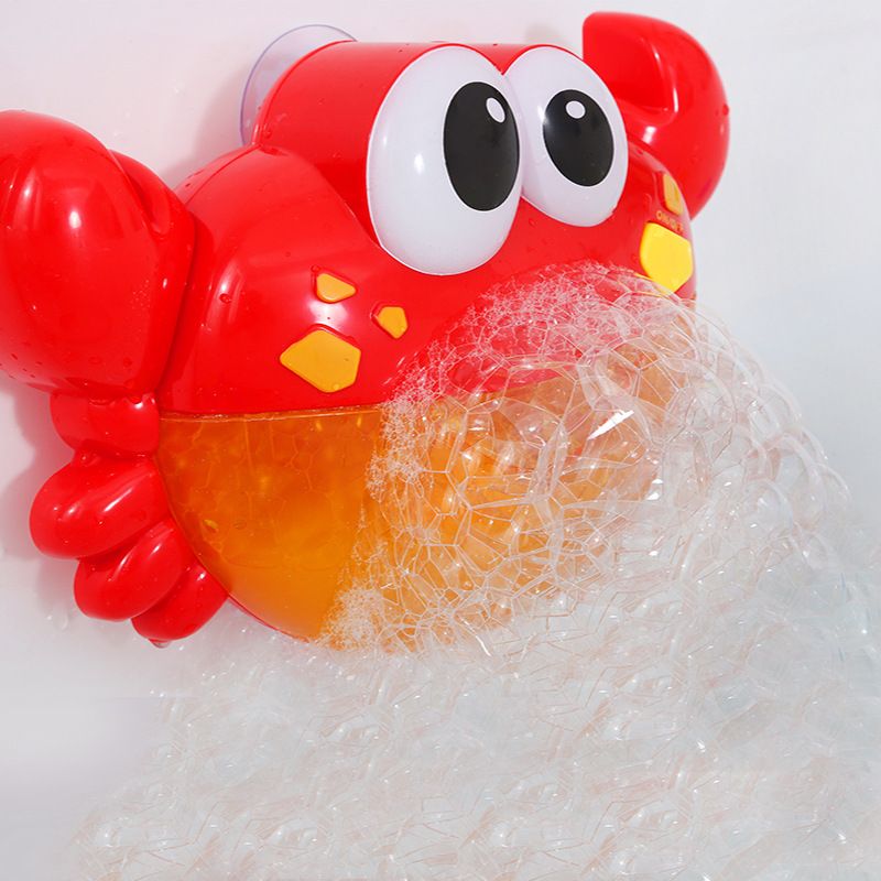 Baby Bath Bubble Crab Toy Bathtub Bubble Toy Bubble Maker with Nursery Rhyme Baby Kids Happy Bath Time Red big image 5