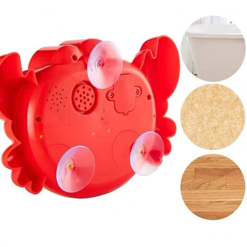 Baby Bath Bubble Crab Toy Bathtub Bubble Toy Bubble Maker with Nursery Rhyme Baby Kids Happy Bath Time Red big image 8