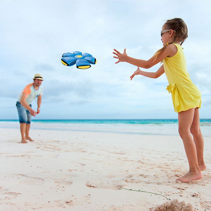 Magic UFO Decompression Flying Saucer Ball Deformation UFO Flat Magic Ball Parent-Child Interactive Toy Outdoor Yard Beach Game Red big image 7