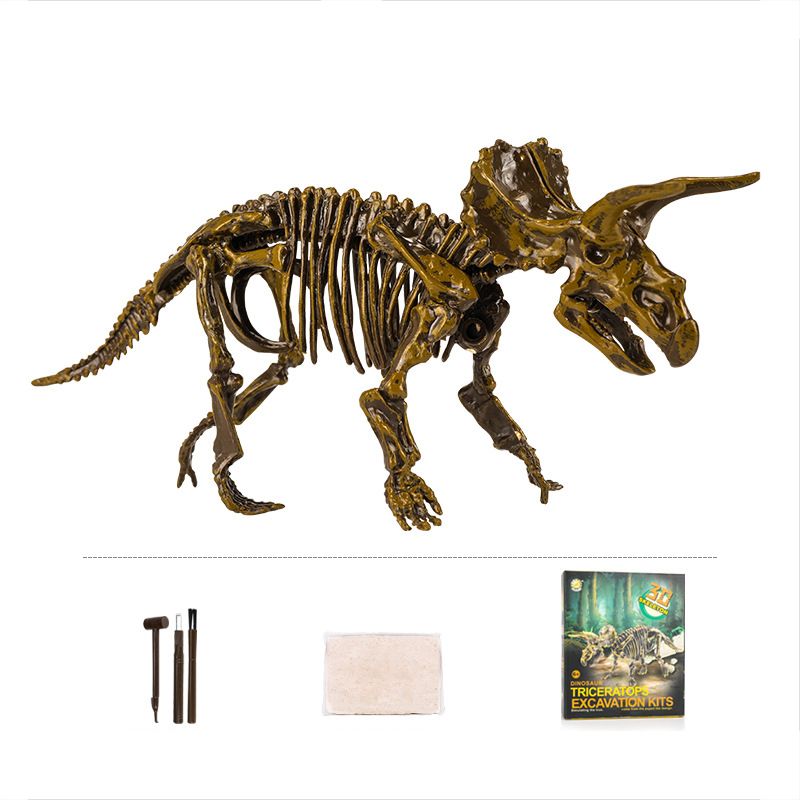 Dinosaur 3D Fossil Dig Excavation Kits Dig Up Dinosaurs Skeleton Set DIY Model Educational Toys Color-A