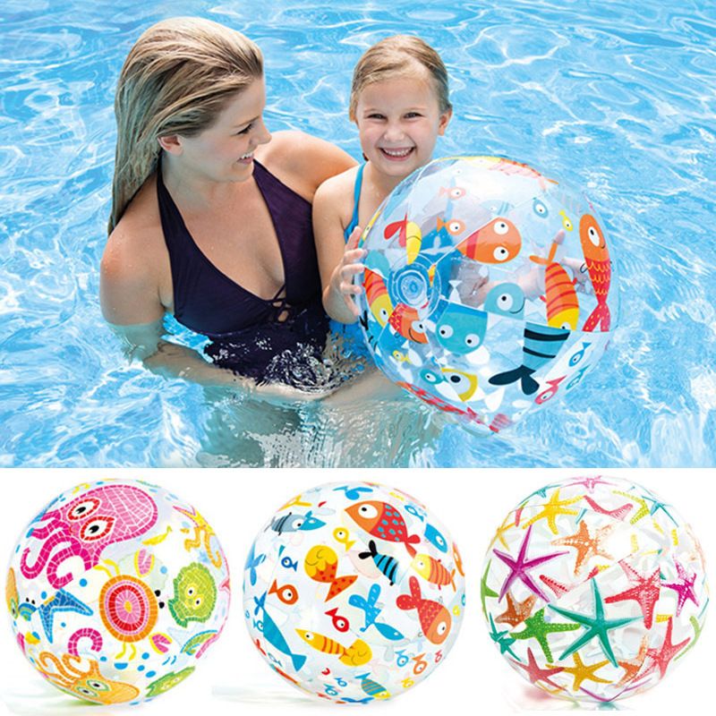 Inflatable Beach Ball Floating Water Toys for Swimming Pool Beach Outdoor Summer Party Toys (Random Pattern) Color block big image 1