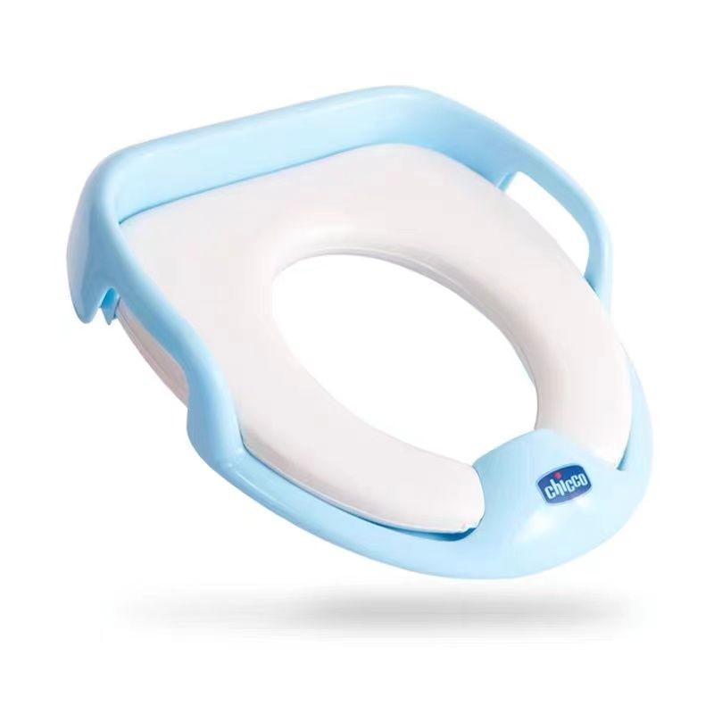 Potty Training Seat with Handles Fits O/V/U Toilets for Boys and Girls Light Blue big image 1