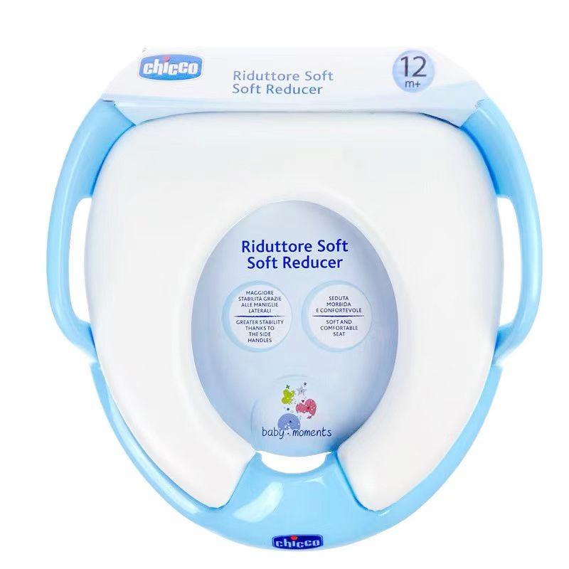 Potty Training Seat with Handles Fits O/V/U Toilets for Boys and Girls Light Blue big image 2