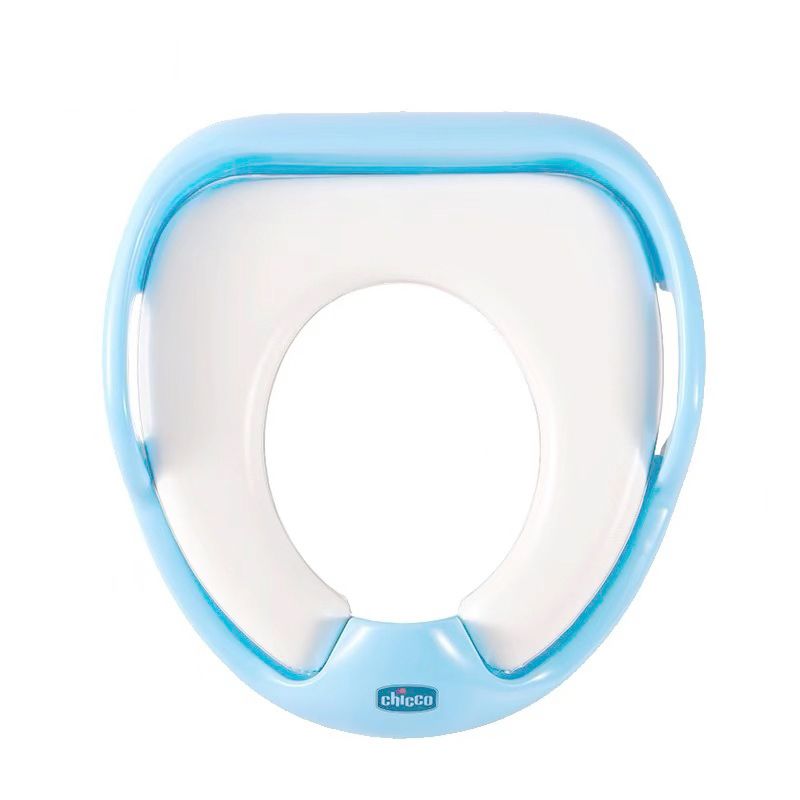 Potty Training Seat with Handles Fits O/V/U Toilets for Boys and Girls Light Blue big image 4