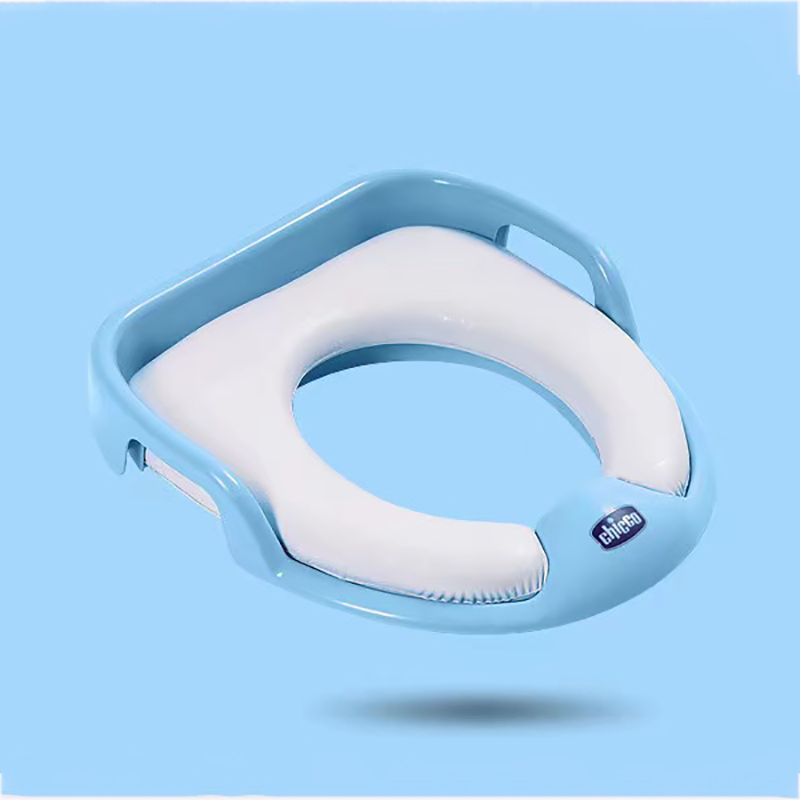 Potty Training Seat with Handles Fits O/V/U Toilets for Boys and Girls Light Blue big image 5