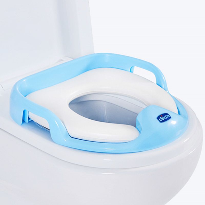 Potty Training Seat with Handles Fits O/V/U Toilets for Boys and Girls Light Blue big image 6