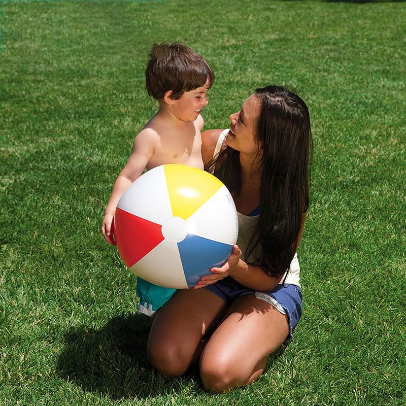 3-pack Beach Balls Color Ball Inflatable Beach Balls for Swimming Pool Beach Outdoor Lawn Games Summer Party Favors Water Toys Color block big image 4