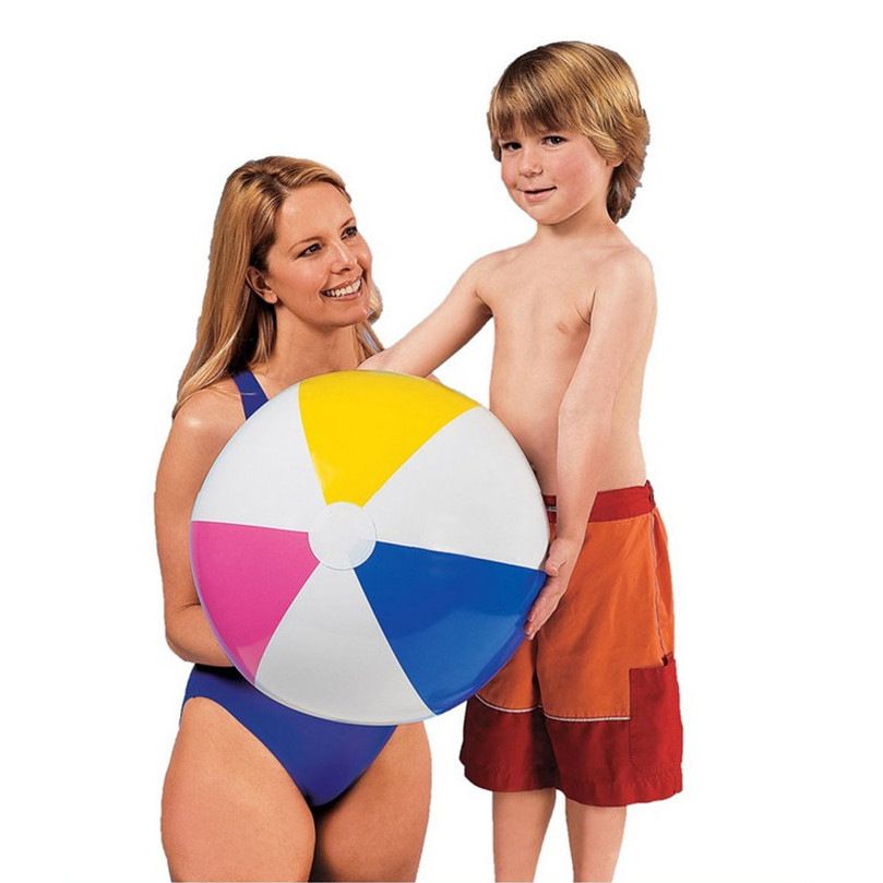 3-pack Beach Balls Color Ball Inflatable Beach Balls for Swimming Pool Beach Outdoor Lawn Games Summer Party Favors Water Toys Color block big image 6