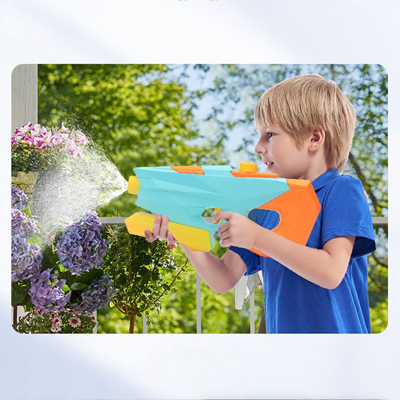 Kids Pull-out Water Guns Rainbow Spray 3 Modes Squirt Gun Adjustable Nozzle for Summer Swimming Pool Beach Outdoor Games Turquoise big image 5