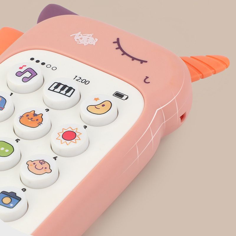 Baby Mobile Phone Toy Learning Interactive Educational Cell Phone Toy Early Education Smartphone Toy with a Variety of Music Sounds Pink big image 3