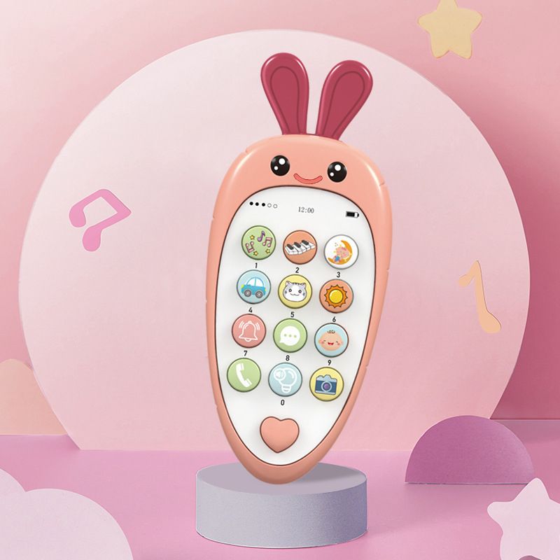 Baby Mobile Phone Toy Learning Interactive Educational Cell Phone Toy Early Education Smartphone Toy with a Variety of Music Sounds Pink big image 1