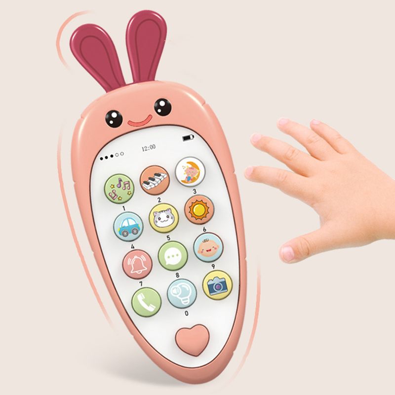 Brinquedo de celular para bebê aprendendo brinquedo de celular educacional interativo brinquedo de smartphone de educação infantil com uma variedade de sons de música Rosa big image 3