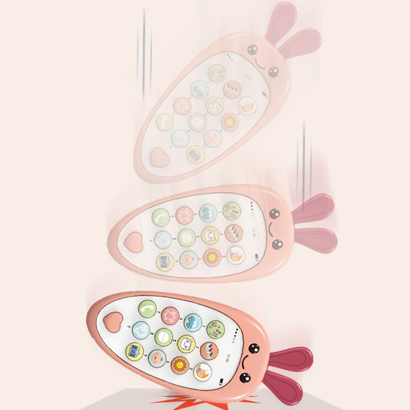 Baby Mobile Phone Toy Learning Interactive Educational Cell Phone Toy Early Education Smartphone Toy with a Variety of Music Sounds Pink big image 5