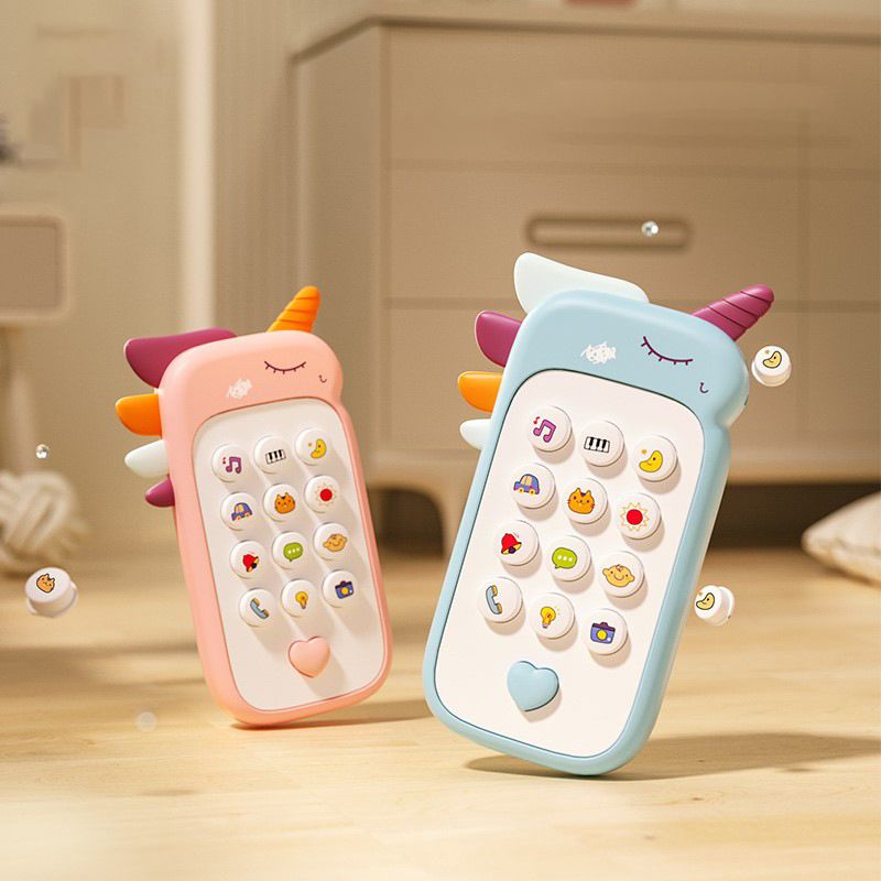 Baby Mobile Phone Toy Learning Interactive Educational Cell Phone Toy Early Education Smartphone Toy with a Variety of Music Sounds Pink big image 5
