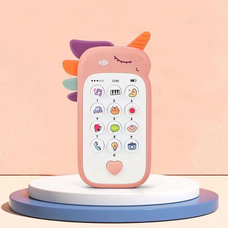 Baby Mobile Phone Toy Learning Interactive Educational Cell Phone Toy Early Education Smartphone Toy with a Variety of Music Sounds Pink big image 6