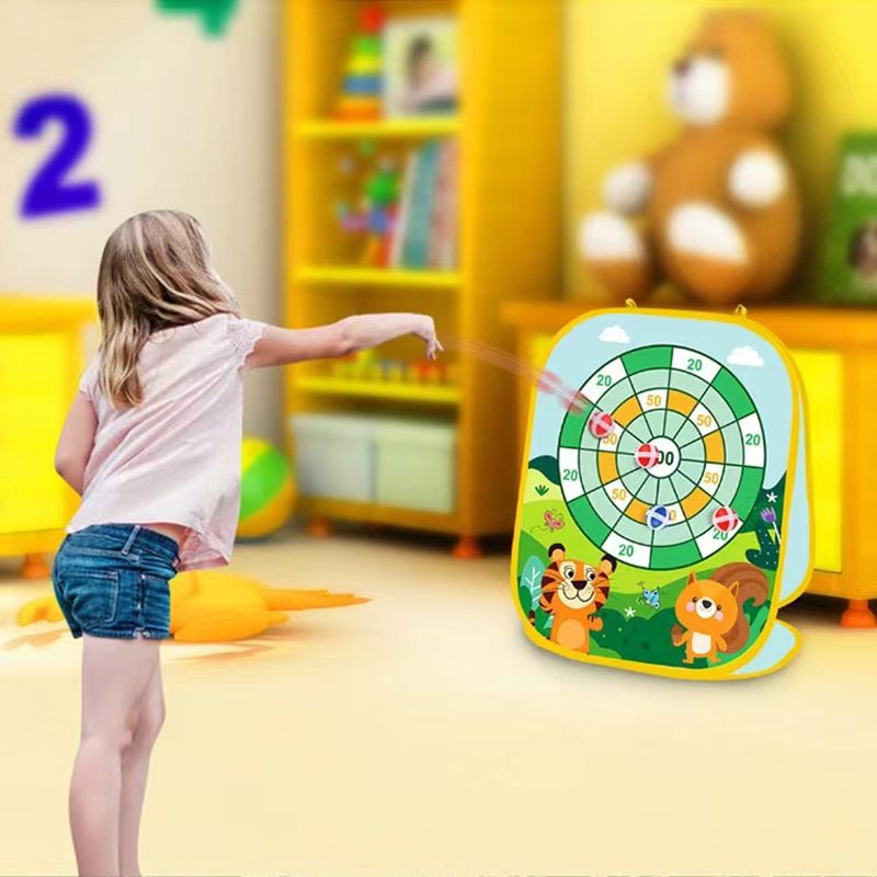 3 in 1 Bean Bag Toss Game Toy Kids Foldable Cornhole Board Games Outdoor Indoor Yard Backyard Toys Orange big image 1