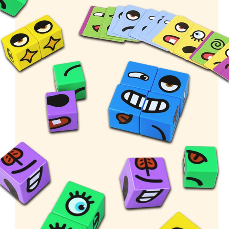 لعبة تغيير مكعب روبيك لعبة مطابقة كتلة الألغاز لعبة الألغاز بناء مكعبات لعبة مع الجرس متعدد الألوان big image 4