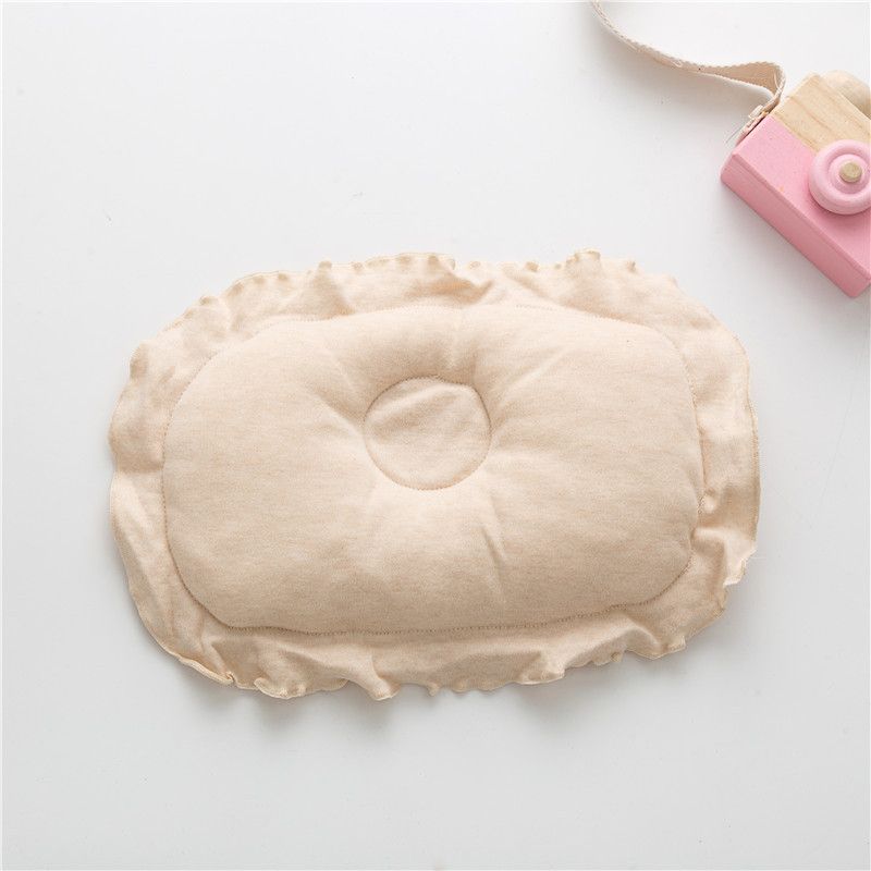 100% Cotton Baby Pillow Ruffled Sleeping Pillow to Help Prevent and Treat Flat Head Syndrome Color-A big image 4