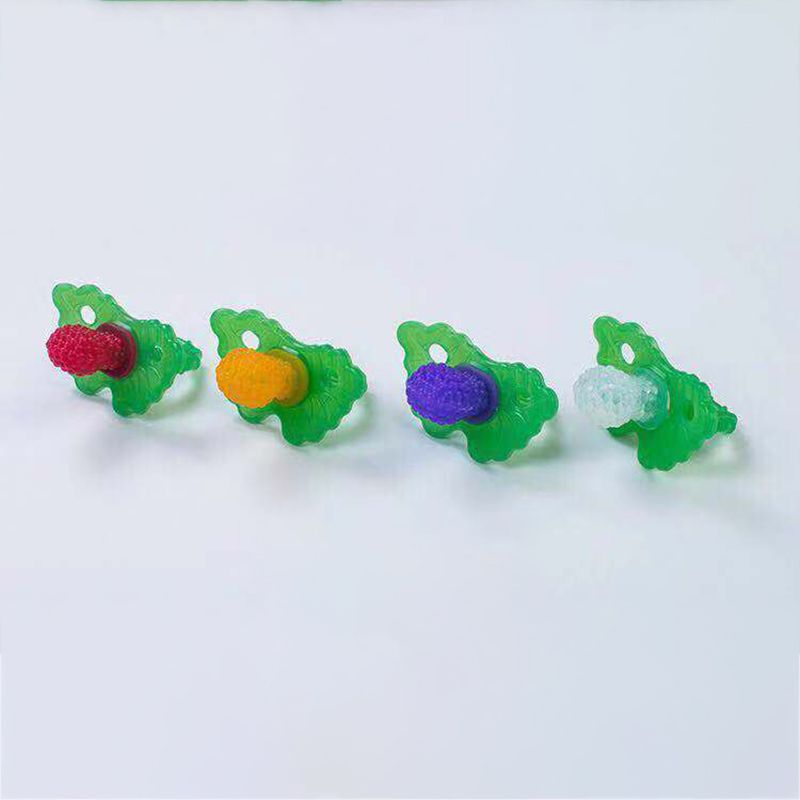 Food-Grade Silicone Baby Teether Toy Fruit Shape Infant Teething Toy Soothe Babies Sore Gums Purple big image 4