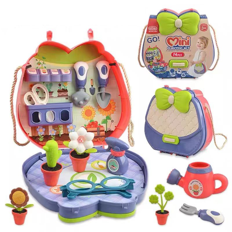 Kids Mini Tool Kit Planting Set Montessori Educational Toys Interactive Game Toys Color-A big image 4