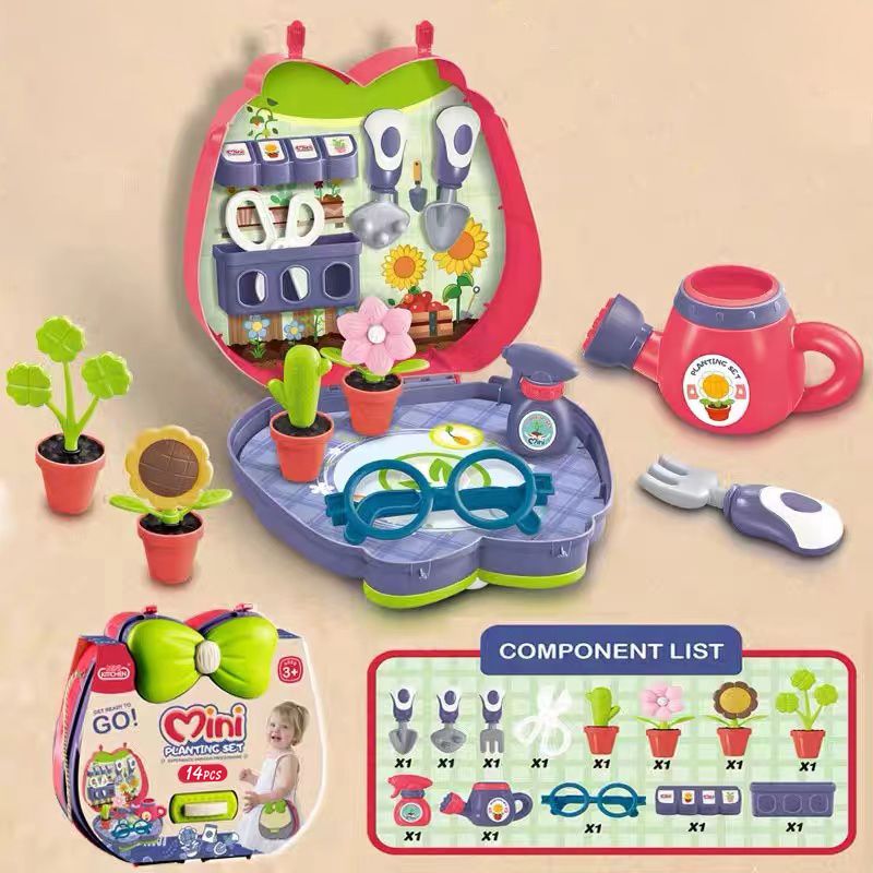 Kids Mini Tool Kit Planting Set Montessori Educational Toys Interactive Game Toys Color-A big image 5