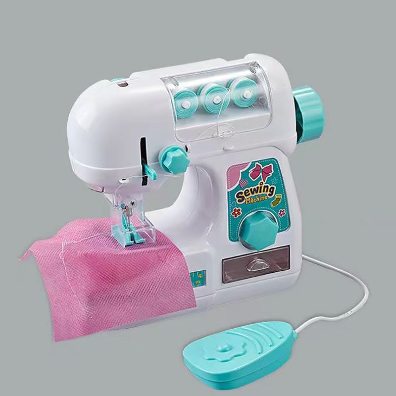 Sewing Machine Toy Girls Electric Sewing Machine Educational Toy Turquoise big image 5