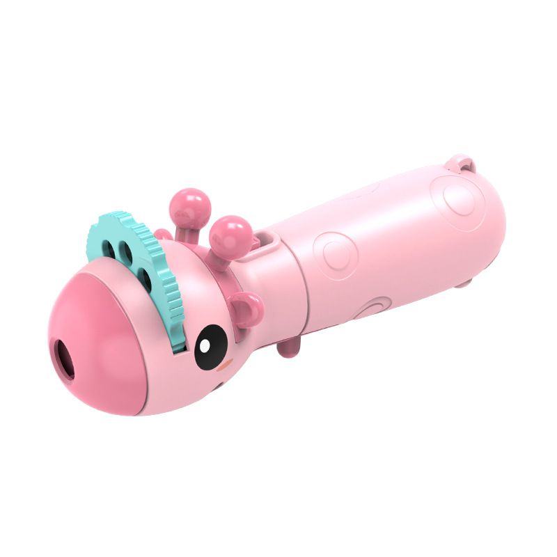 Kids Projection Flashlight Torch Lamp Toy Cute Cartoon Photo Light Bedtime Learning Fun Toys Pink big image 2