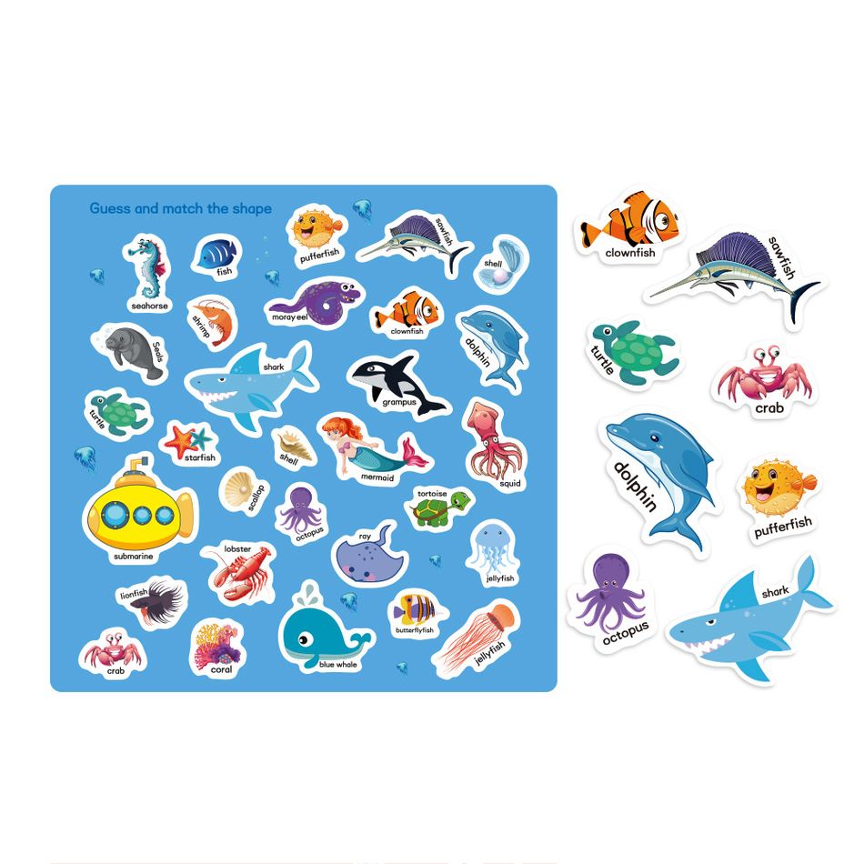 3-pack Kids Reusable Stickers Books DIY Scene Puzzle Stationery Stickers Early Education Stickers Books Children Gift Color-A big image 3
