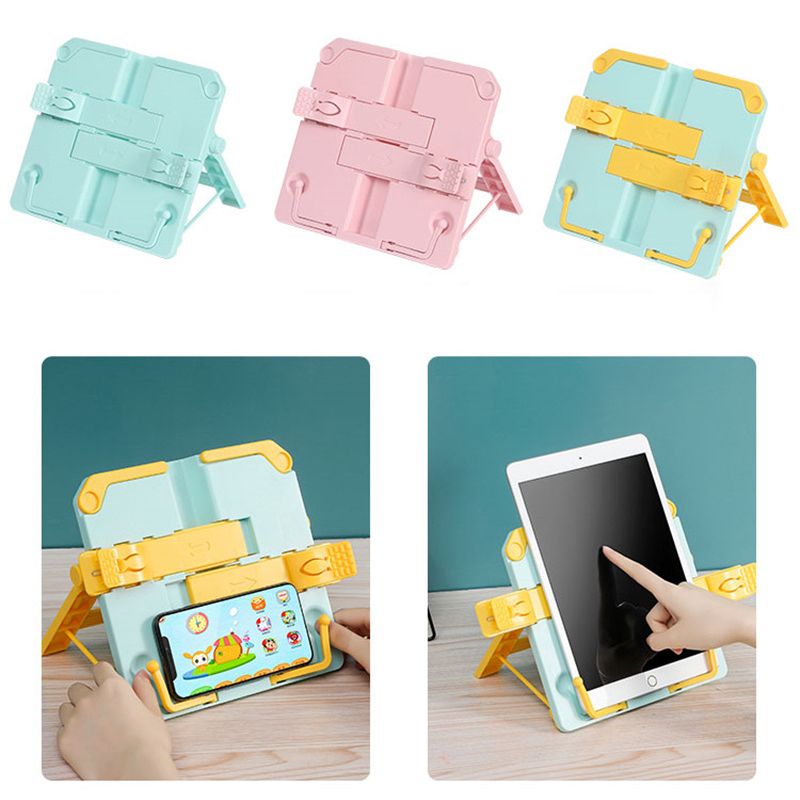 Multifuction Kids Book Stand Holder Portable Foldable Bookend Bookstand Reading Support Office Accessories Turquoise big image 5