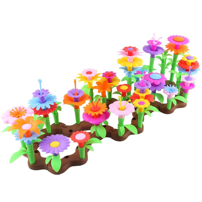 لعبة ترتيب الزهور للأطفال ، سلسلة حديقة الأحلام الإبداعية ، تجميع الألعاب التعليمية متعدد الألوان big image 5
