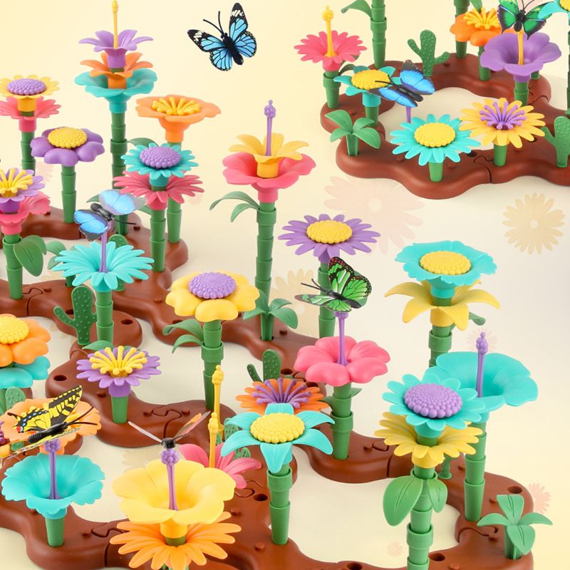 Kids Flower Arrangement Toy DIY Creative Dream Garden Series Assembling Educational Toys Multi-color big image 2
