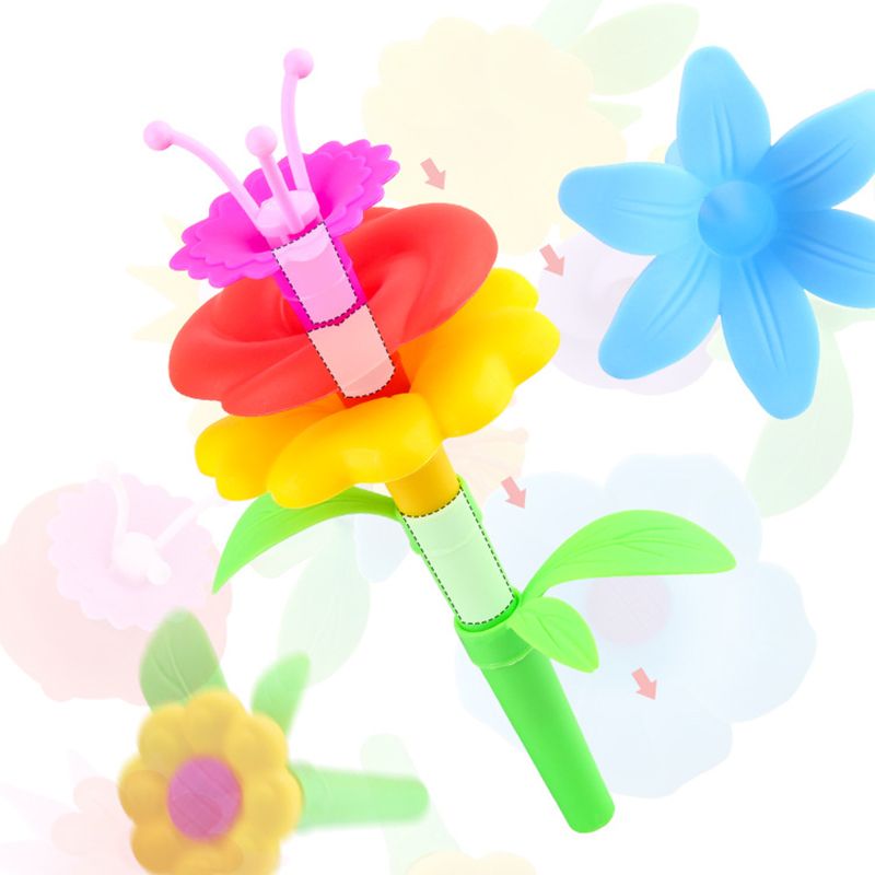 لعبة ترتيب الزهور للأطفال ، سلسلة حديقة الأحلام الإبداعية ، تجميع الألعاب التعليمية متعدد الألوان big image 7