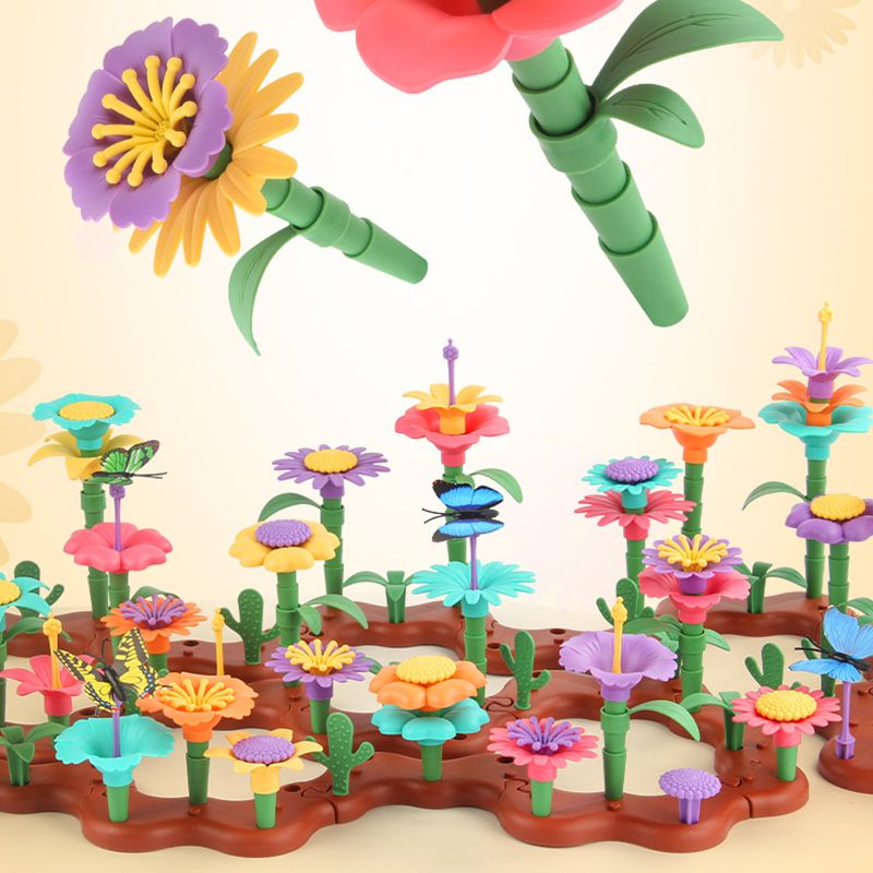 Kids Flower Arrangement Toy DIY Creative Dream Garden Series Assembling Educational Toys Multi-color big image 3