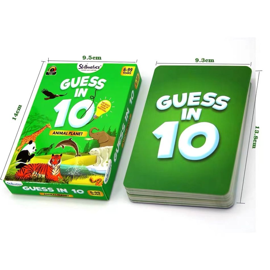 Card Game Guess in 10 Animal Planet Quick Game of Smart Questions Average Playtime 30 Minutes Green big image 3