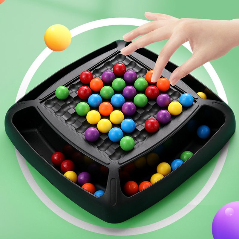 arc-en-balle échiquier jeu d'élimination arc-en-balle jeu d'association puzzle interactif jouets éducatifs pour parents et enfants Multicolore big image 2