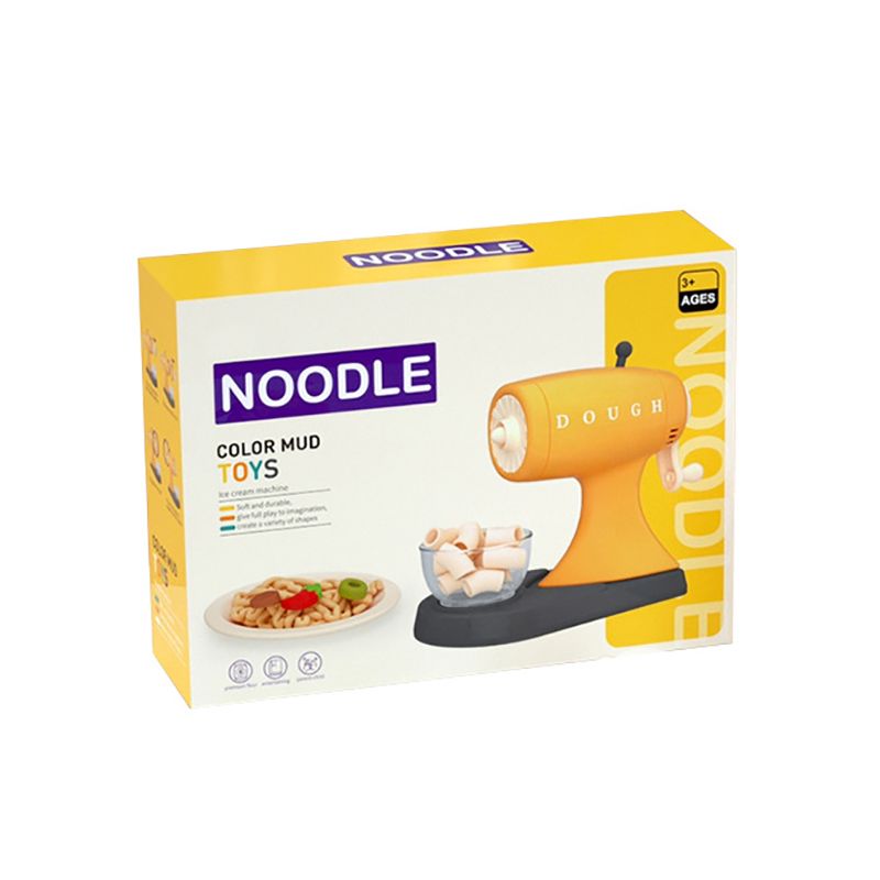 Dough Kit Kids Color Mud Toys Noodle Maker Kitchen Pretend Play Food Toys Set Yellow big image 3