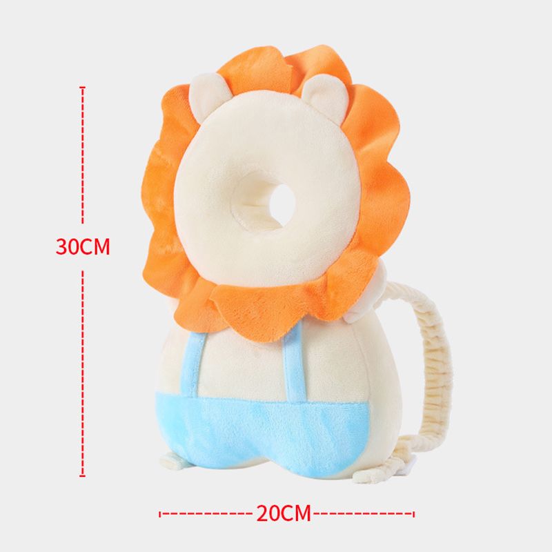 Baby Head Protection Pad Highly Elastic Breathable Toddler Head Safety Pad Cushion Anti-fall Head Protection Pad Orange