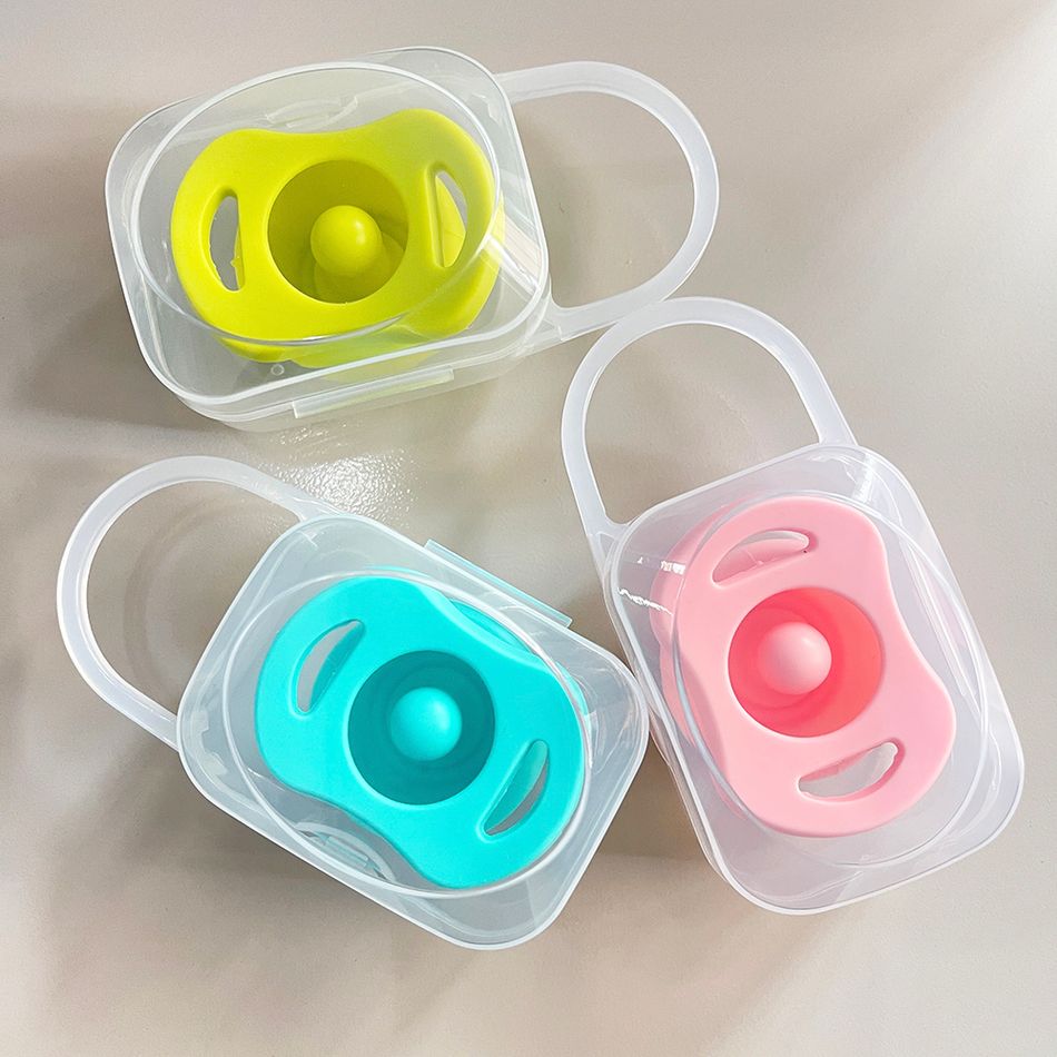 3-pack Food Grade Silicone Retractable Pacifier Portable Baby Appease Dust-Proof Pacifier with Box Multi-color big image 8