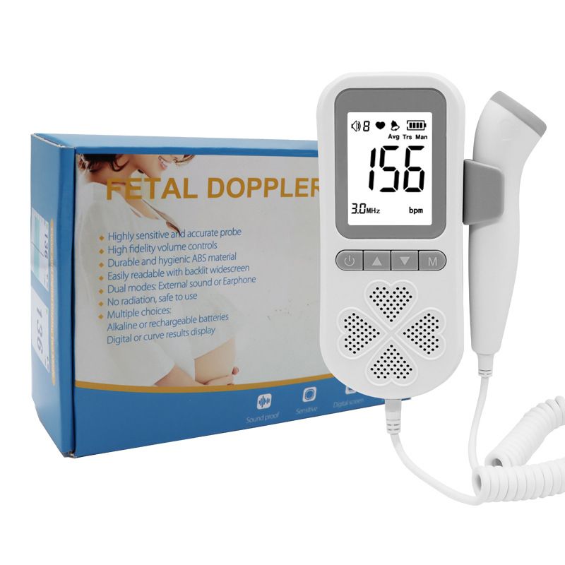 3 Modes Baby Heart Rate Detection Instrument Baby Heart Instrument Monitoring Household Pregnant Prenatal Baby Heart Rate Detector Grey big image 1