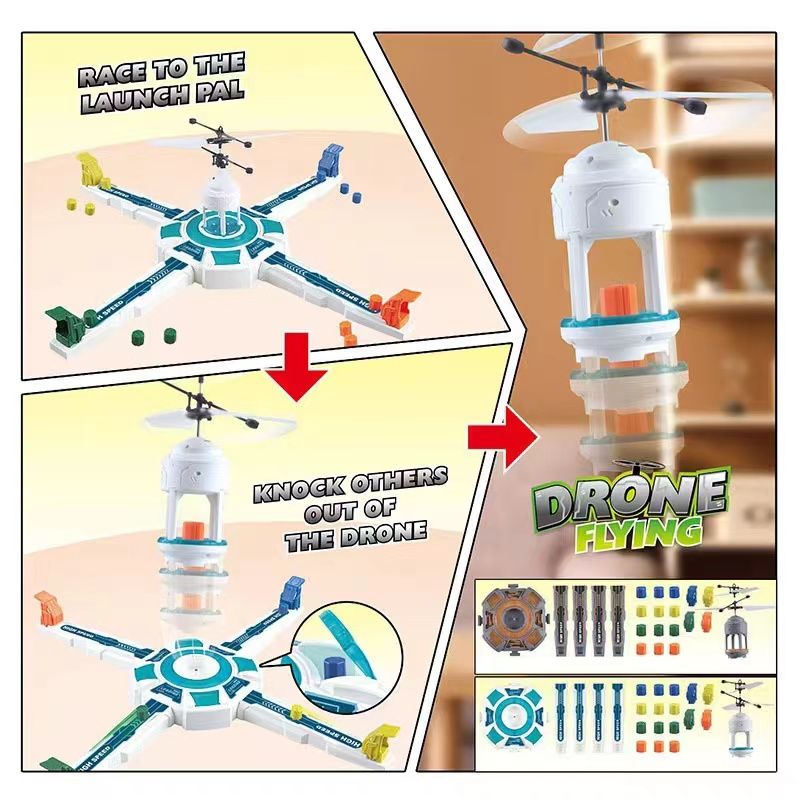 Mini Drone Flying Toy for Kids Beginners Parent-child Interactive Toys Gift for Boys Girls Color-A big image 5