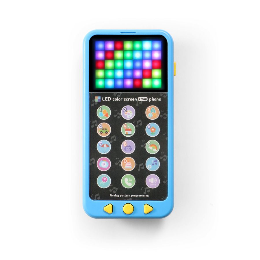 Emoji Phone Touch Screen LED Color Screen Mobile Phone Toy Early Education Machine Toddler Learning Toys Color-A big image 2