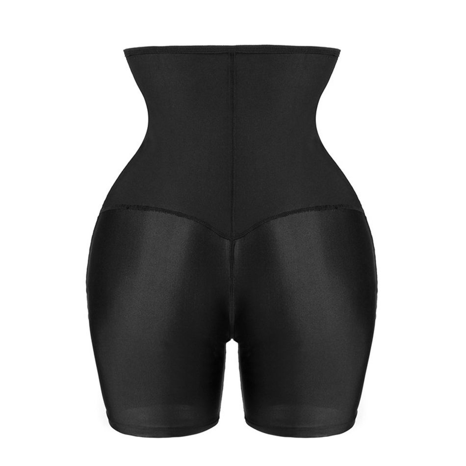 calças de suor de sauna para mulheres de cintura alta controle de barriga shorts de emagrecimento treino exercício modelador de corpo coxas Preto big image 6