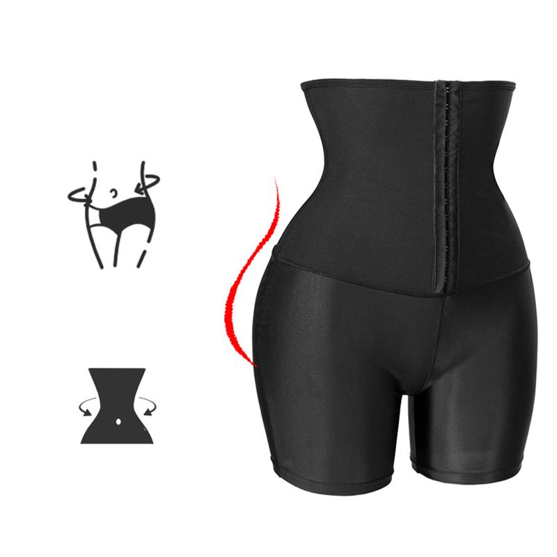 calças de suor de sauna para mulheres de cintura alta controle de barriga shorts de emagrecimento treino exercício modelador de corpo coxas Preto big image 7