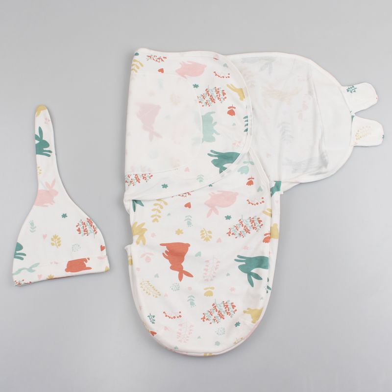 2-piece Baby Swaddle Blanket Ultra-Soft Plush Essential Receiving Swaddling Wrap Perfect Baby Shower Gift Pink