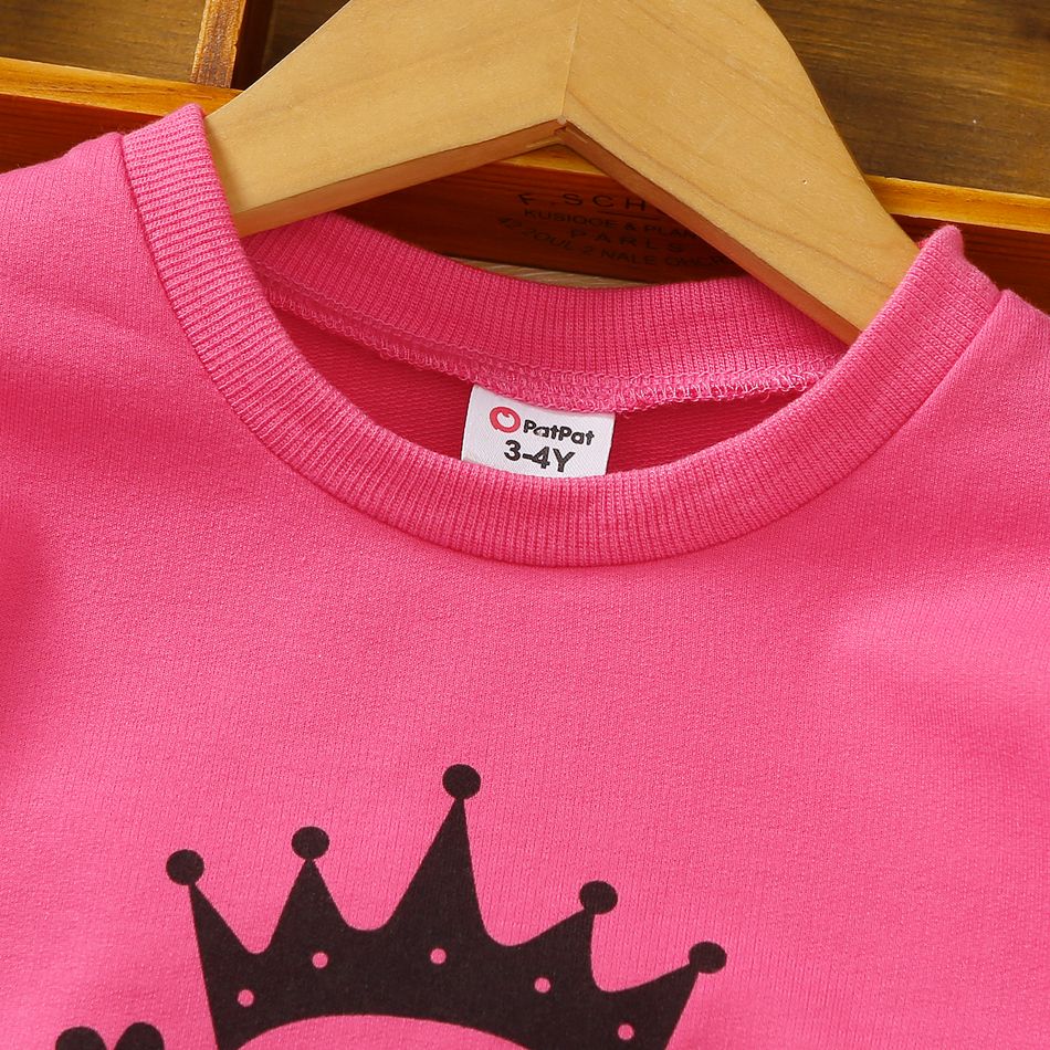2-Pack Toddler Girl Heart/Letter Print Pullover Sweatshirt Multi-color big image 3