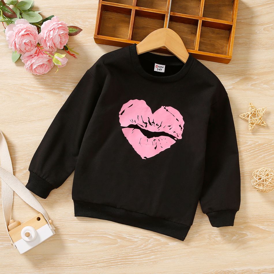 2-Pack Toddler Girl Heart/Letter Print Pullover Sweatshirt Multi-color big image 8