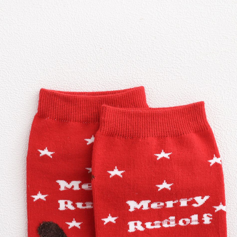 4-pack Women Christmas Rudolph Santa Claus Snowman Print Ankle Socks Multi-color big image 5