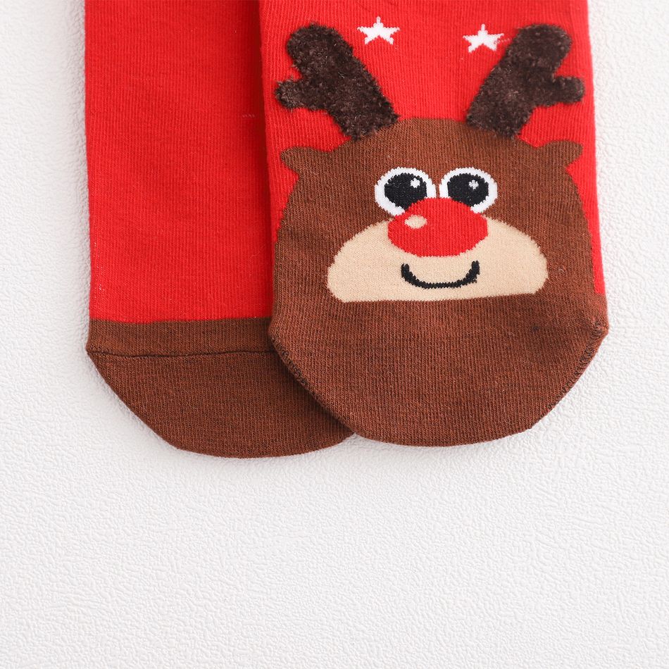 4-pack Women Christmas Rudolph Santa Claus Snowman Print Ankle Socks Multi-color big image 6