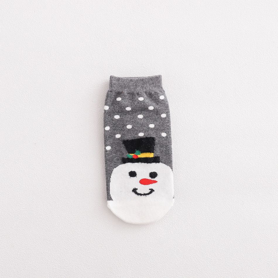 4-pack Women Christmas Rudolph Santa Claus Snowman Print Ankle Socks Multi-color big image 9