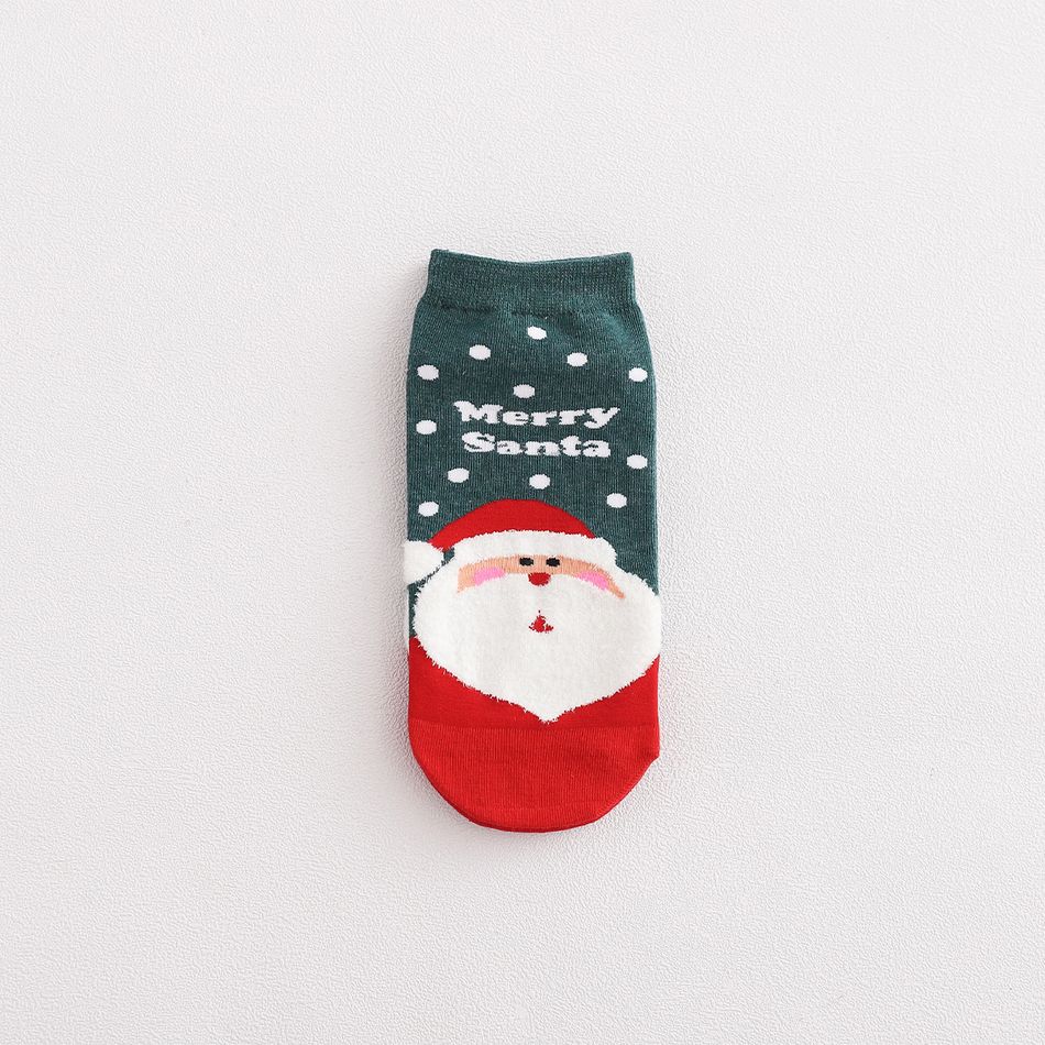 4-pack Women Christmas Rudolph Santa Claus Snowman Print Ankle Socks Multi-color big image 10
